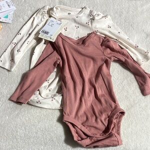 H&M Pink and White Baby Bodysuits